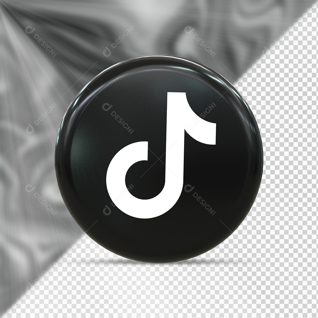 Tiktok Elemento 3D Para Composição PSD