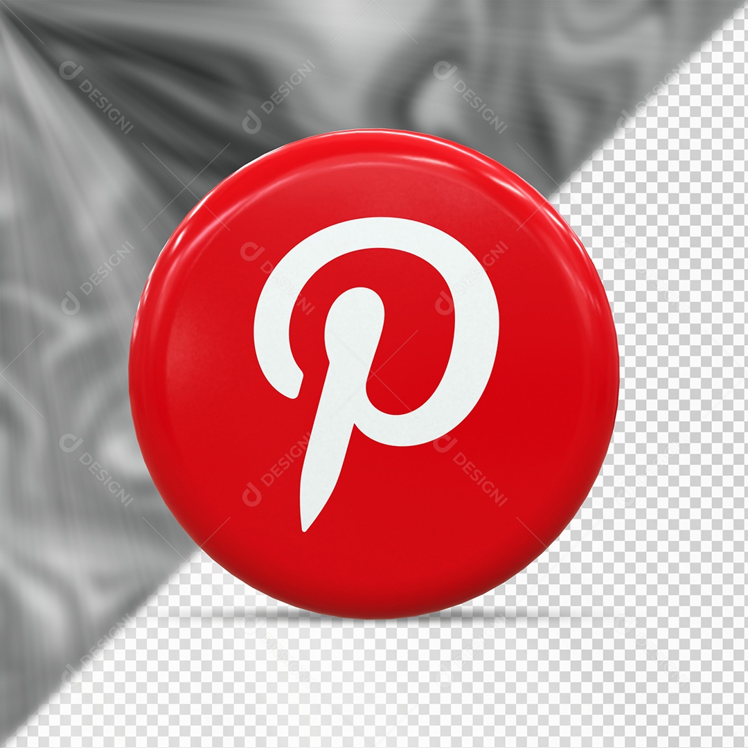 Pinterest Elemento 3D Para Composição PSD
