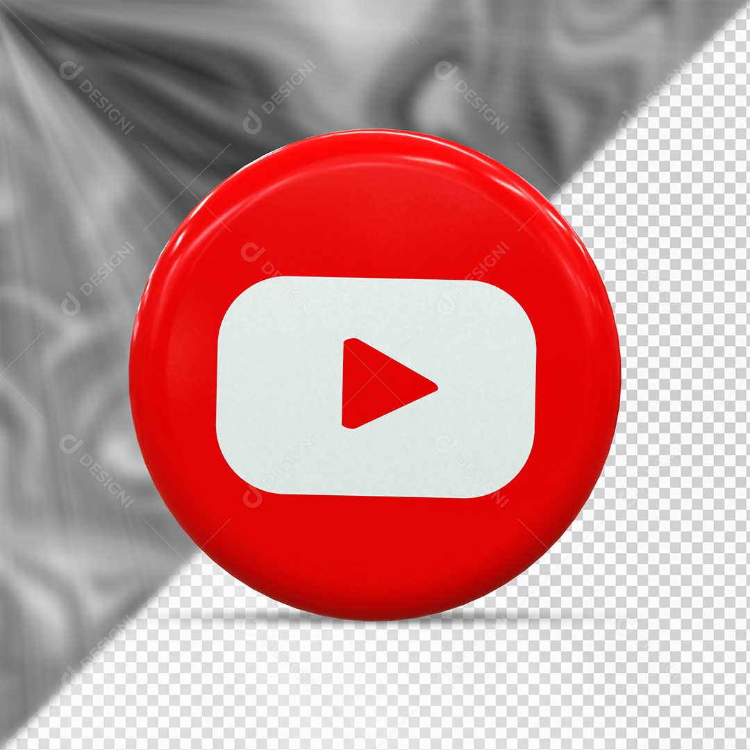 Youtube Elemento 3D Para Composição PSD
