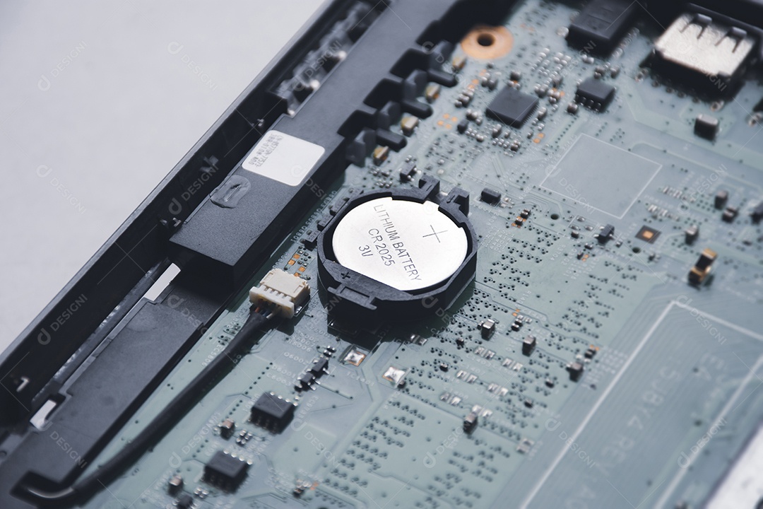 Bateria de lítio de célula de botão CR2025 3V em bateria de backup CMOS