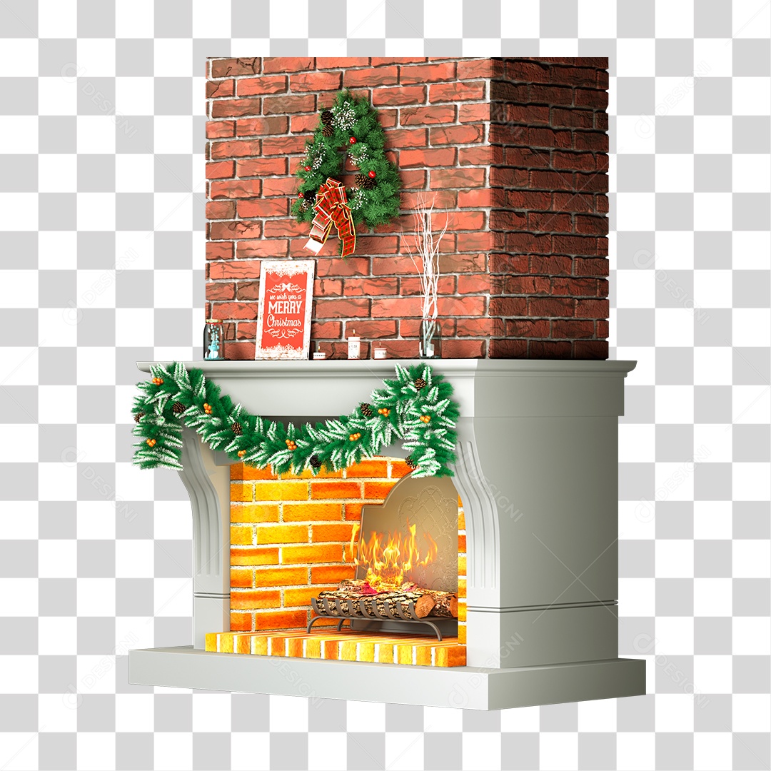 Lareira Chaminé Laranja PNG Transparente