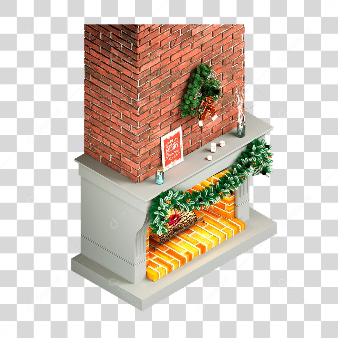 Lareira Chaminé Laranja PNG Transparente