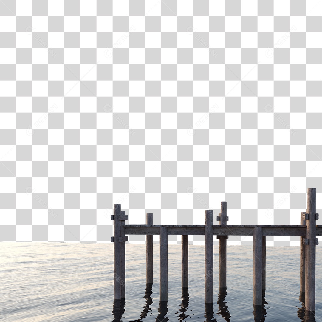 Passarela Sobre Lago  PNG Transparente