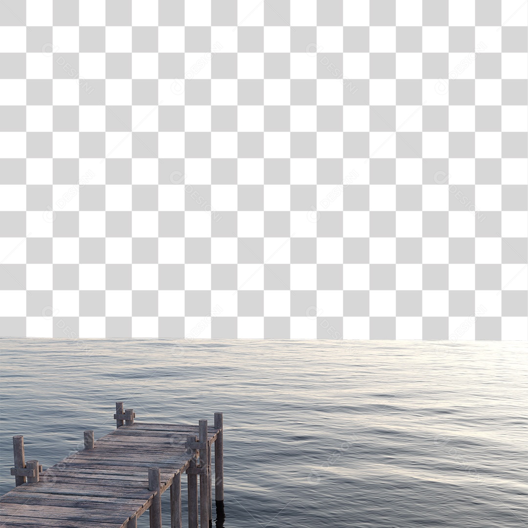 Passarela Sobre Lago  PNG Transparente