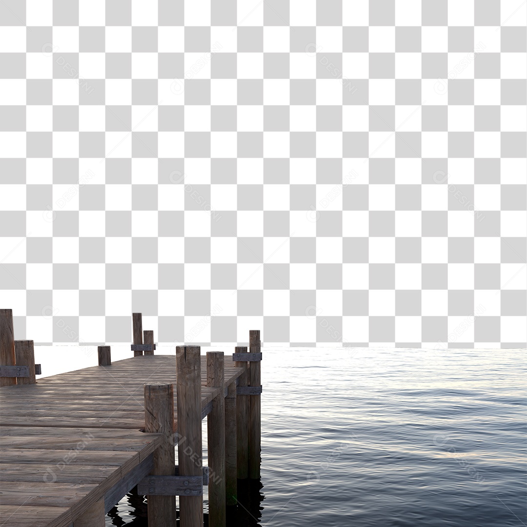 Passarela Sobre Lago  PNG Transparente