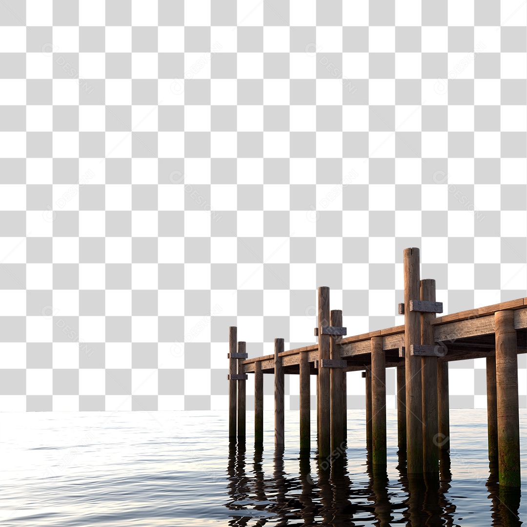 Passarela Sobre Lago  PNG Transparente