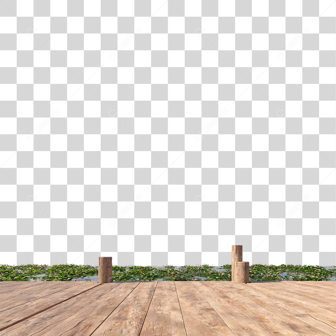 Passarela Sobre Lago PNG Transparente