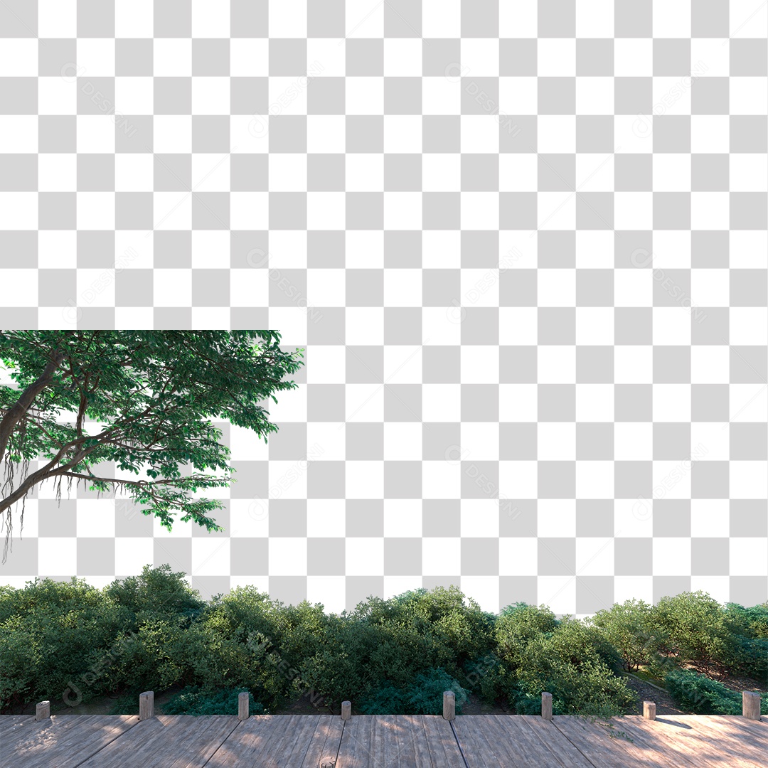 Paisagem Rios Árvores Passarella De Madeira PNG Transparente