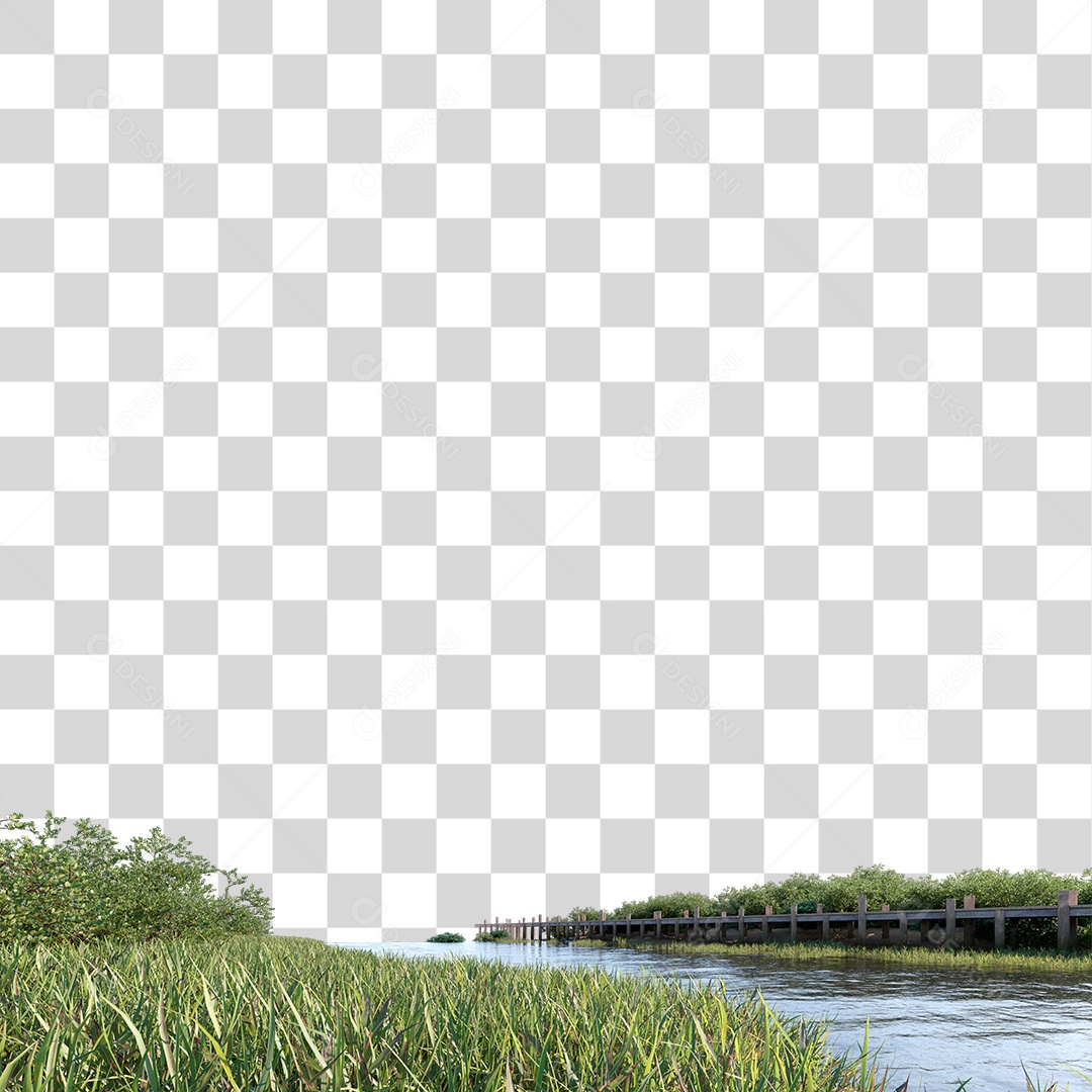 Paisagem Rios Árvores PNG Transparente