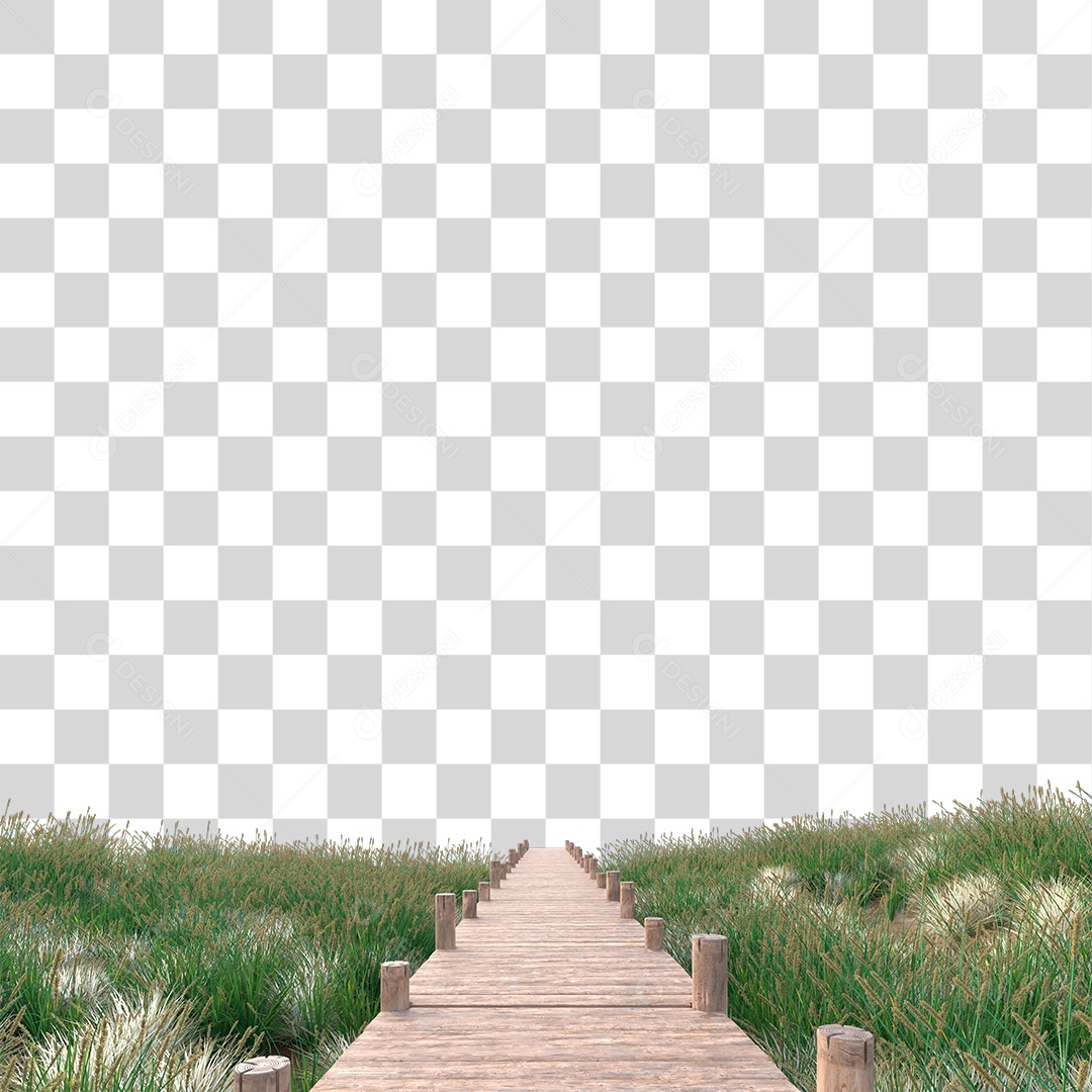 Passarela Sobre Campo ao Por Do Sol Lindo PNG Transparente