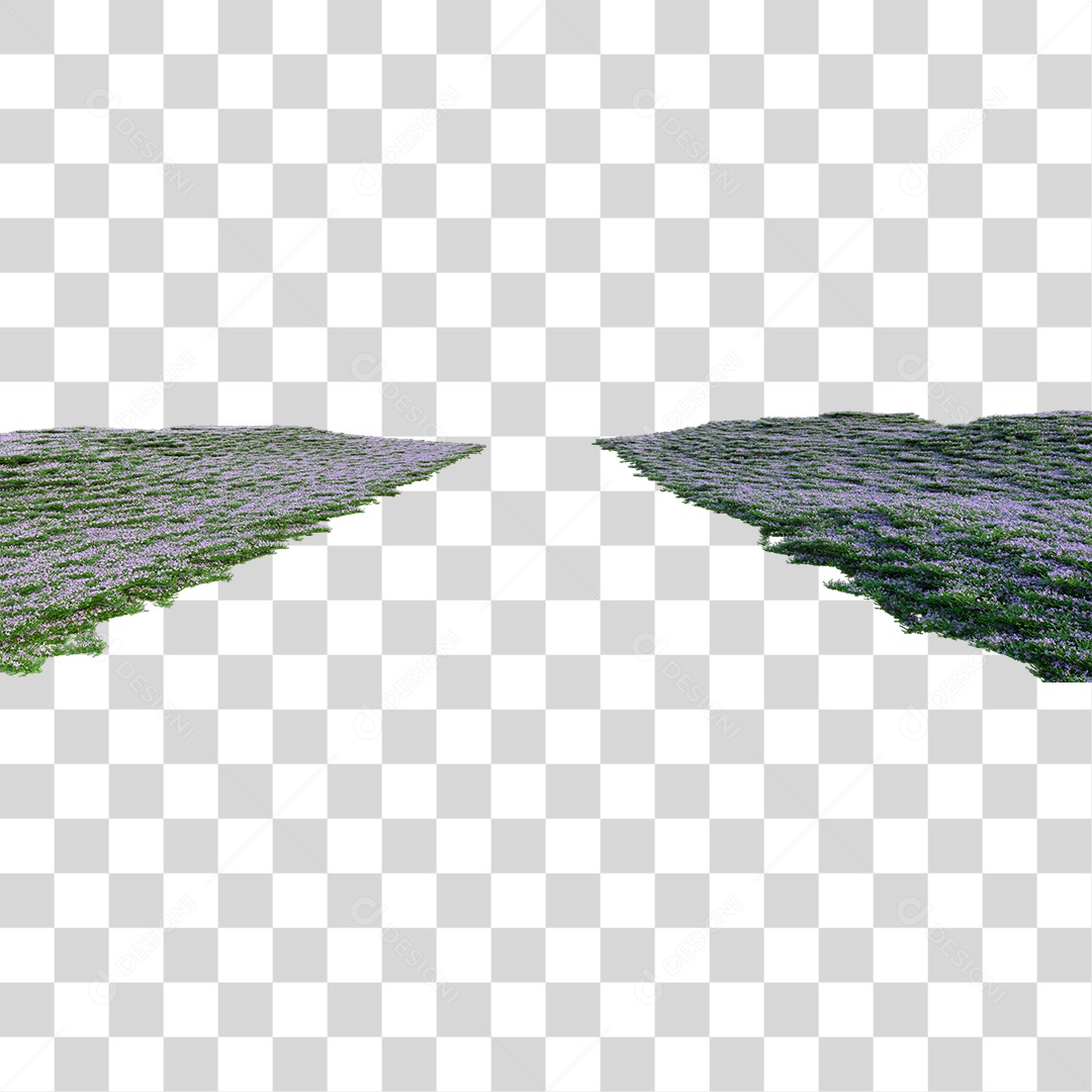 Planta Arbusto Com Flores e Passagem No Meio PNG Transparente