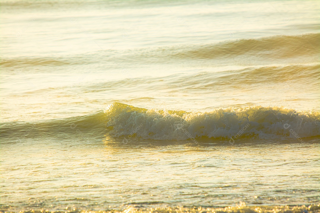 ondas do mar pela manhã