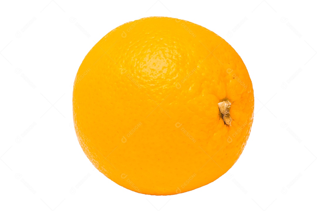 Fruta laranja em fundo branco.