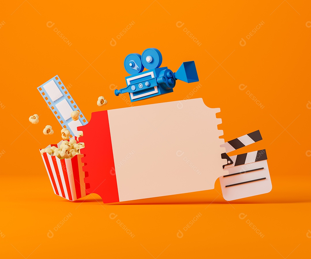 Renderização 3D Conceito cinema