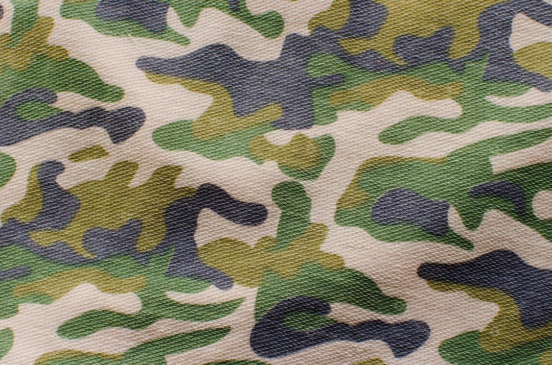closeup of the surface of the military uniform