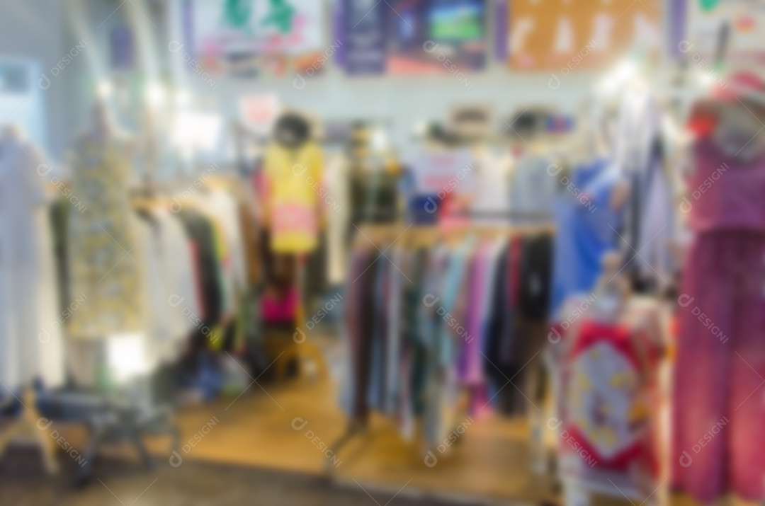 Abstrato de loja de roupas, profundidade de foco.