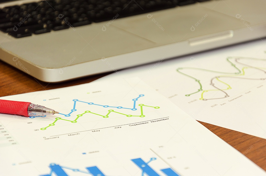 Analisando relatório, conceito de desempenho de negócios