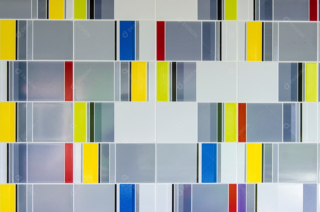 Parede colorida de estilo moderno.