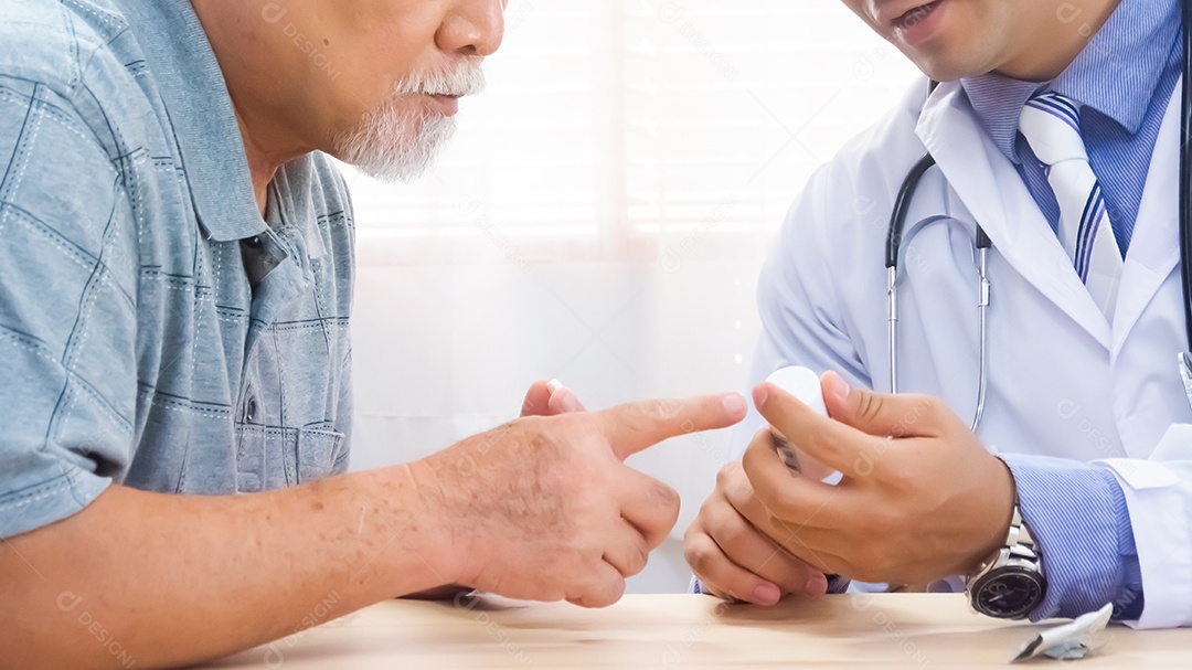 Doctor are recommending medicine Providing health advice to patients