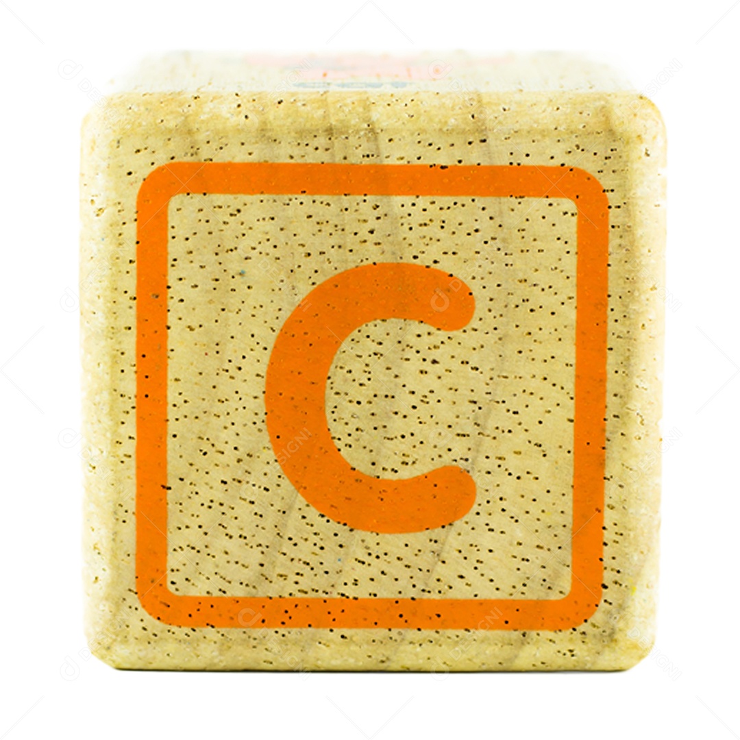 O letras de texto escritas em cubos de madeira