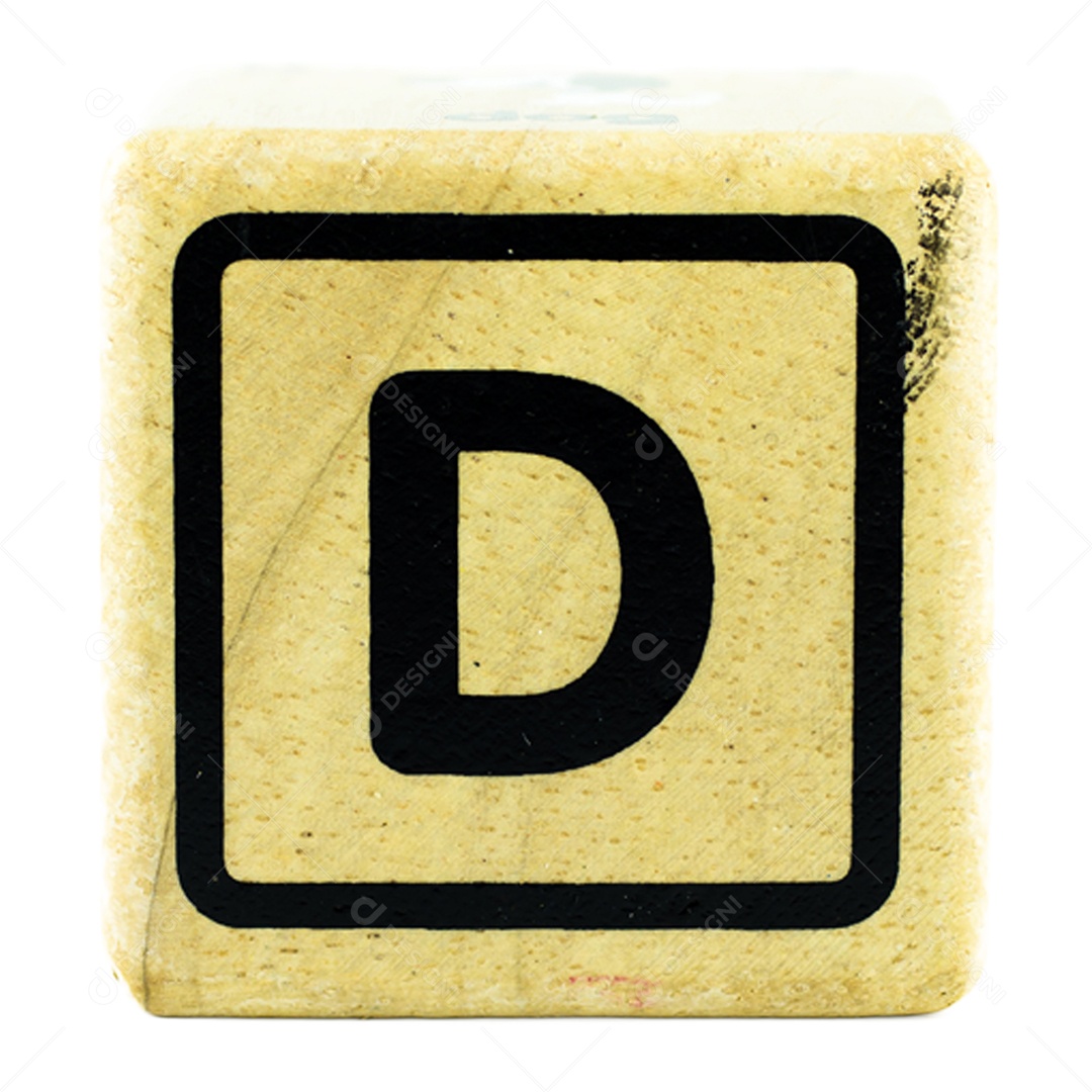 O letras de texto escritas em cubos de madeira