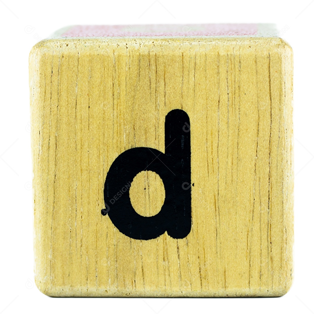 O letras de texto escritas em cubos de madeira