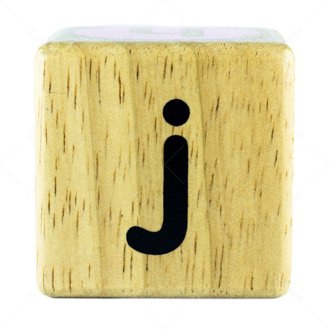 O letras de texto escritas em cubos de madeira