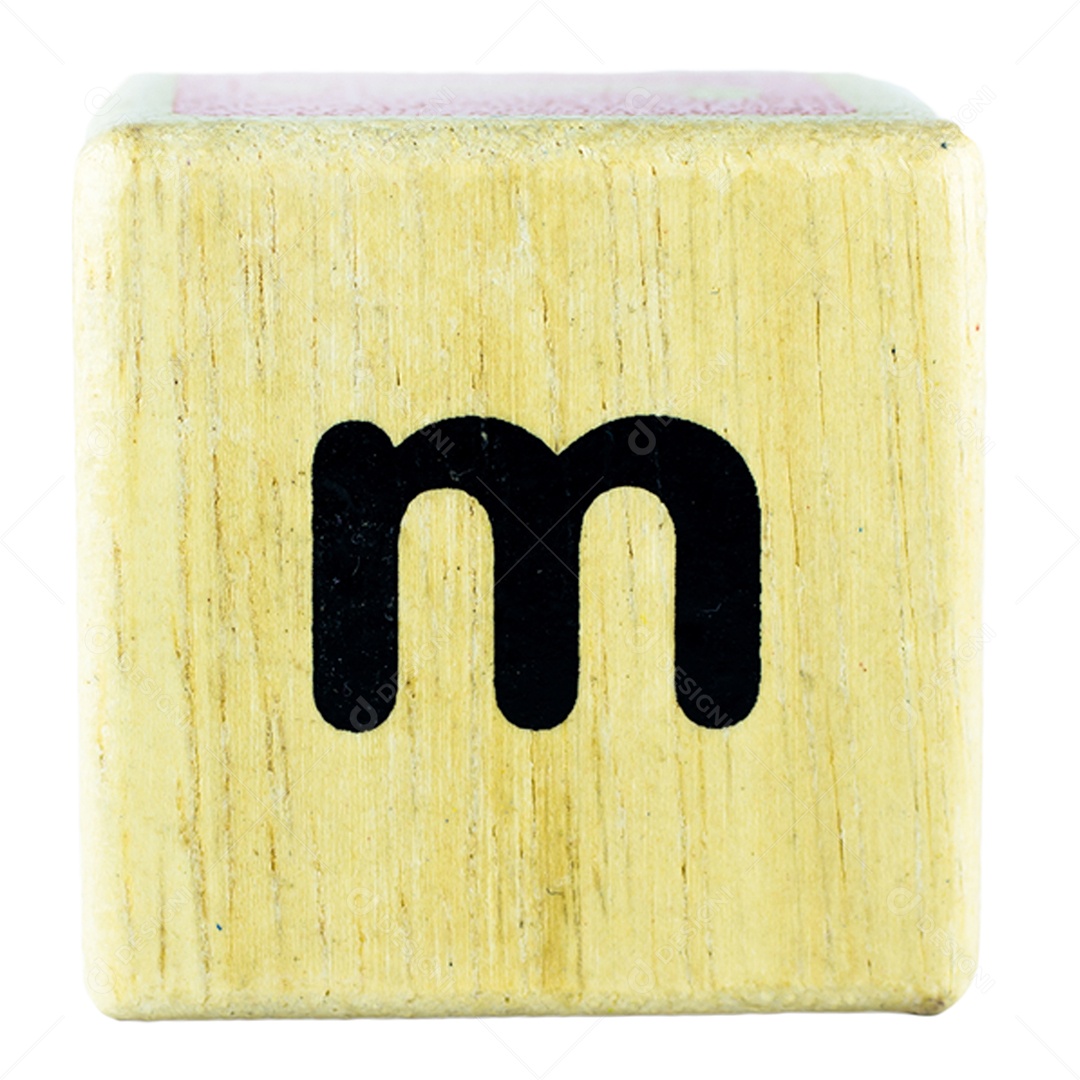 O letras de texto escritas em cubos de madeira