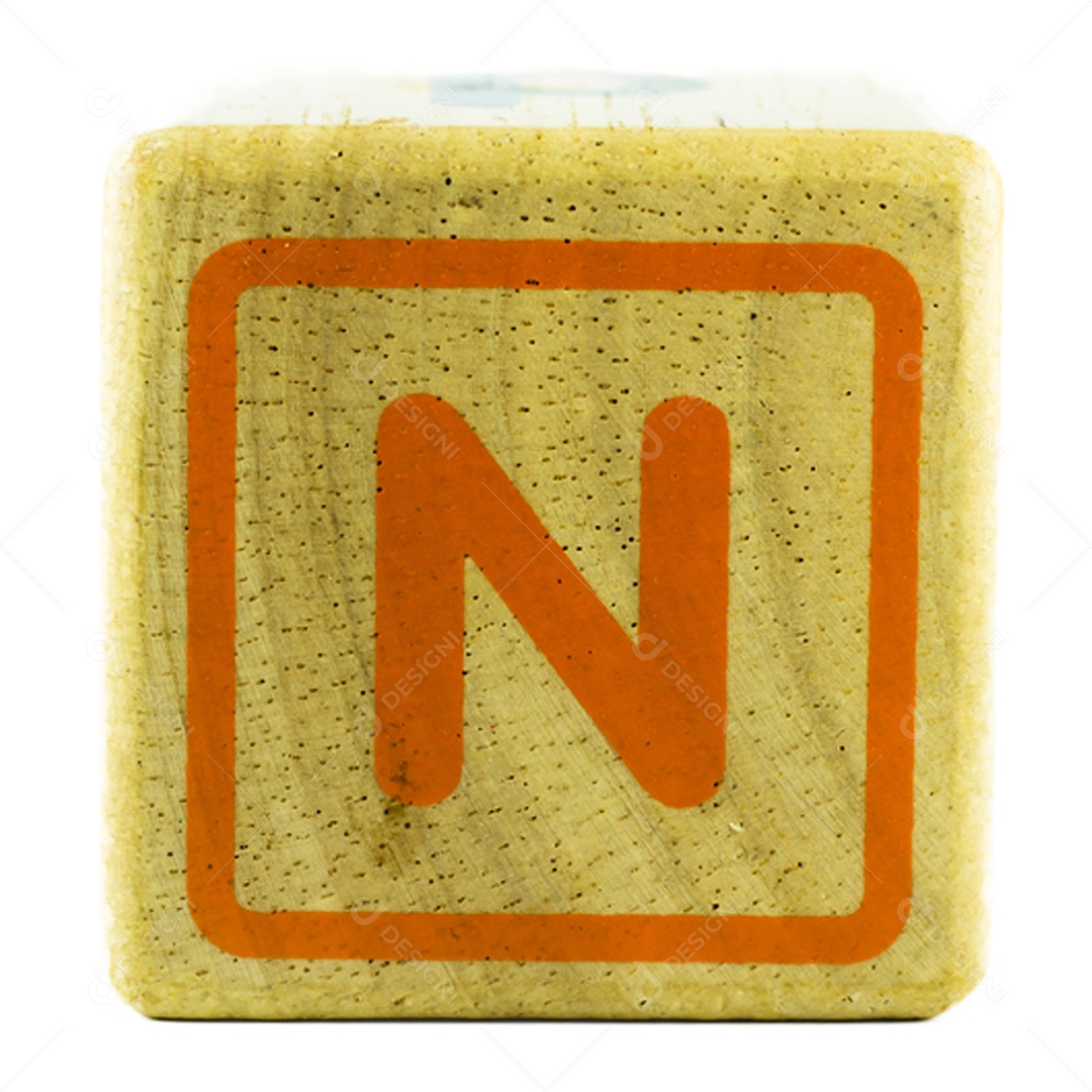 O letras de texto escritas em cubos de madeira