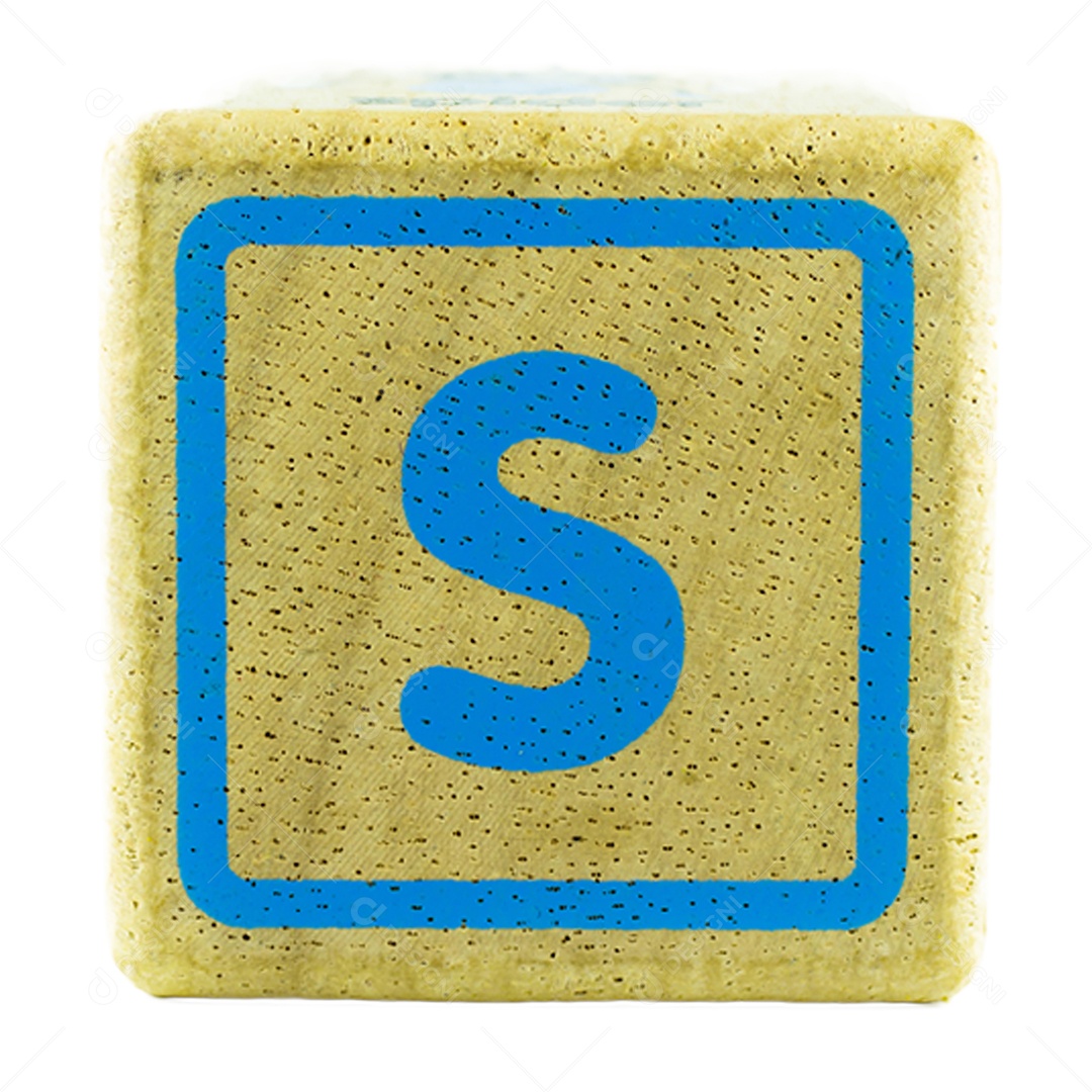 O letras de texto escritas em cubos de madeira