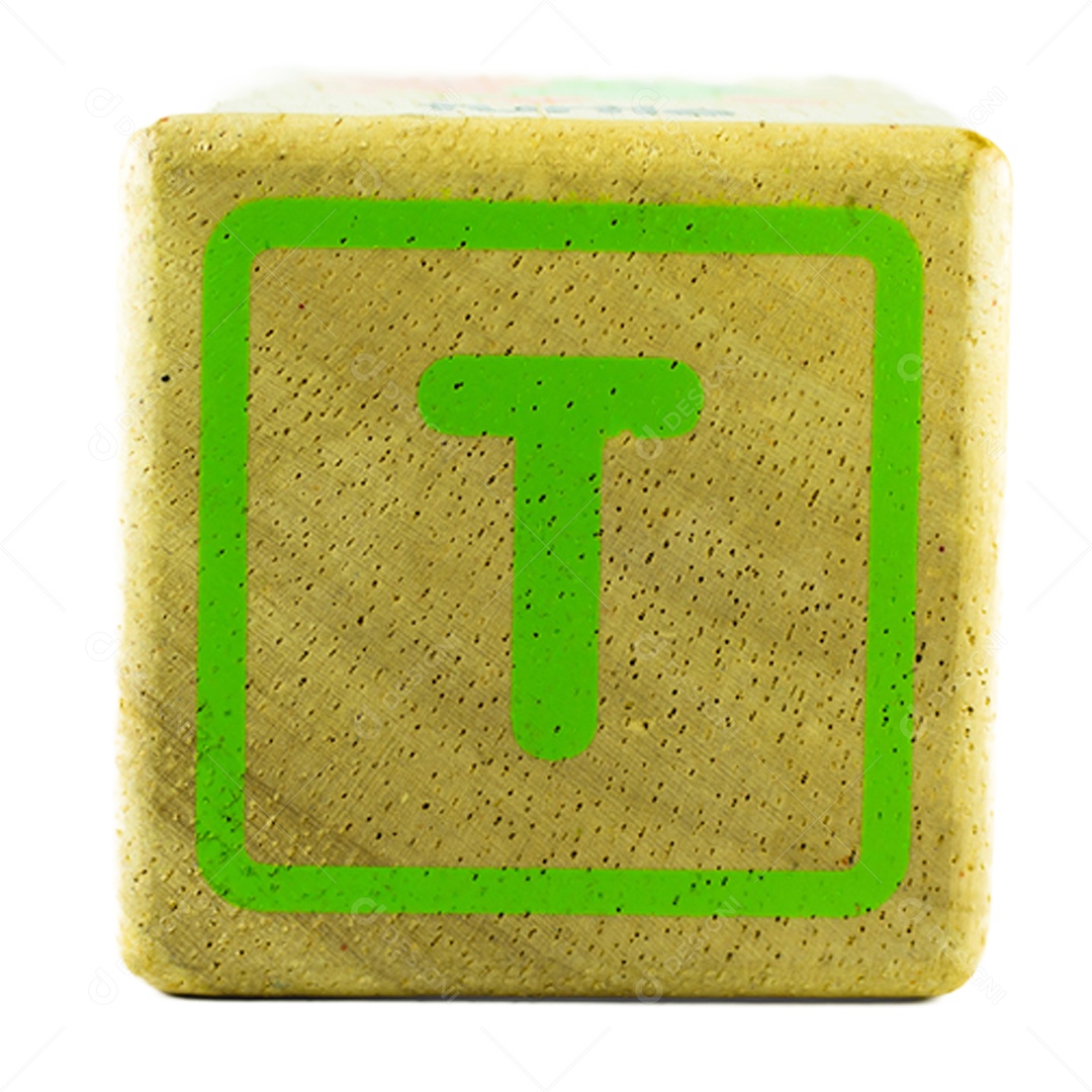 O letras de texto escritas em cubos de madeira