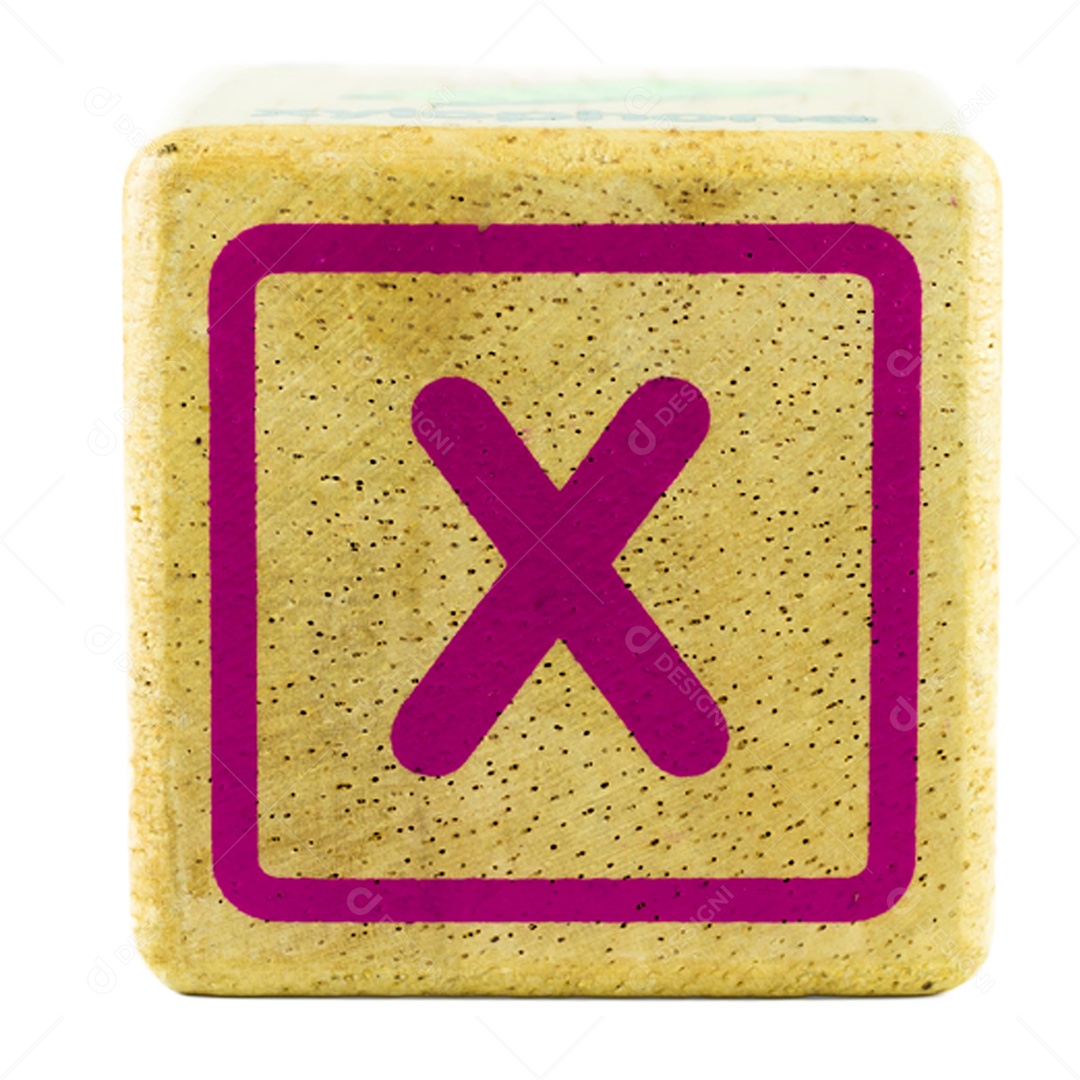 O letras de texto escritas em cubos de madeira