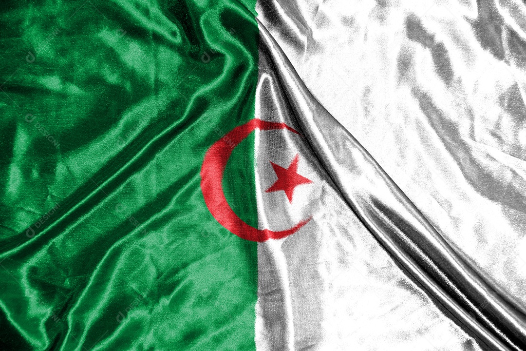 bandeira de pano Bandeira de cetim Tecido ondulado Textura da bandeira