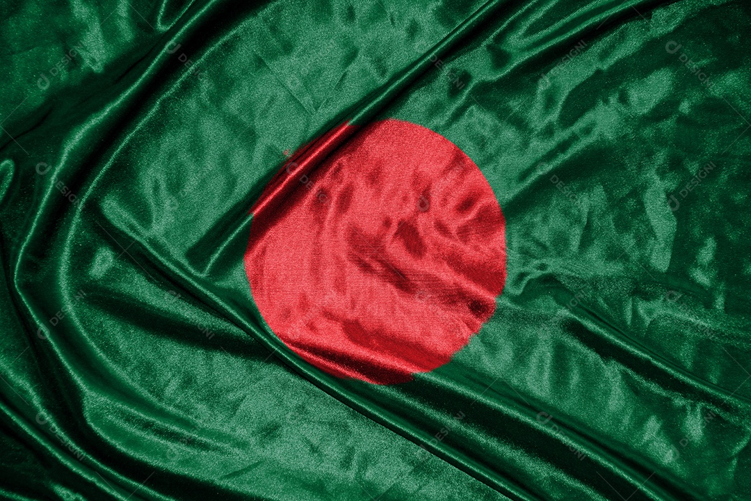 bandeira de pano de bangladesh bandeira de cetim tecido acenando textura da bandeira