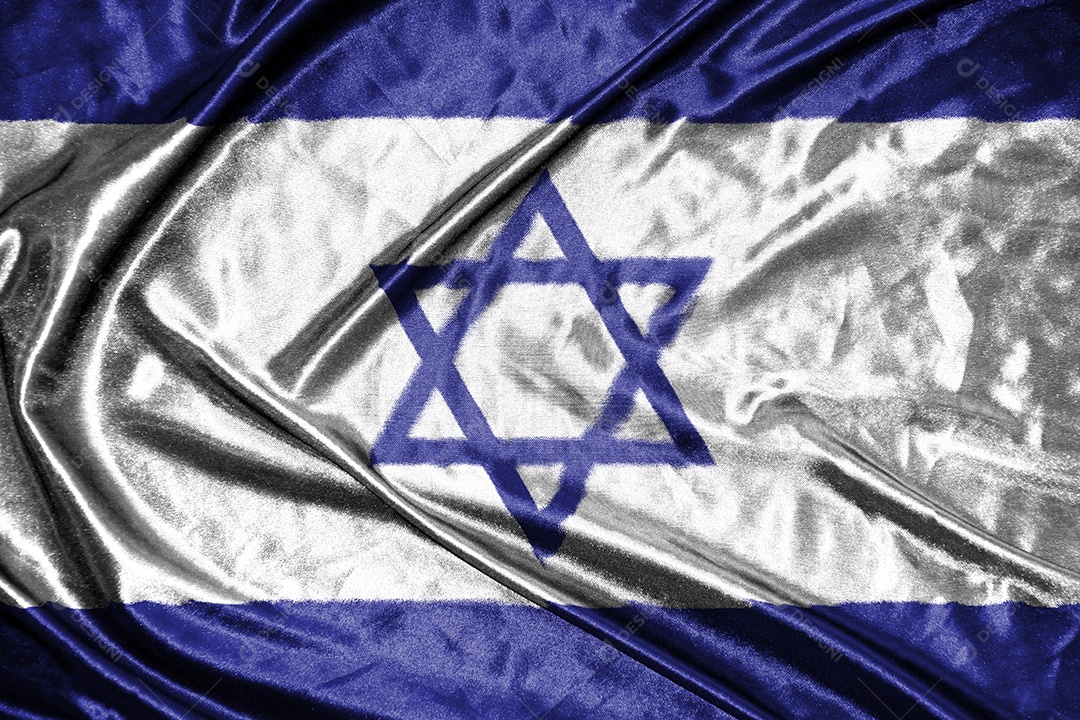 bandeira de pano de israel bandeira de cetim tecido acenando textura da bandeira