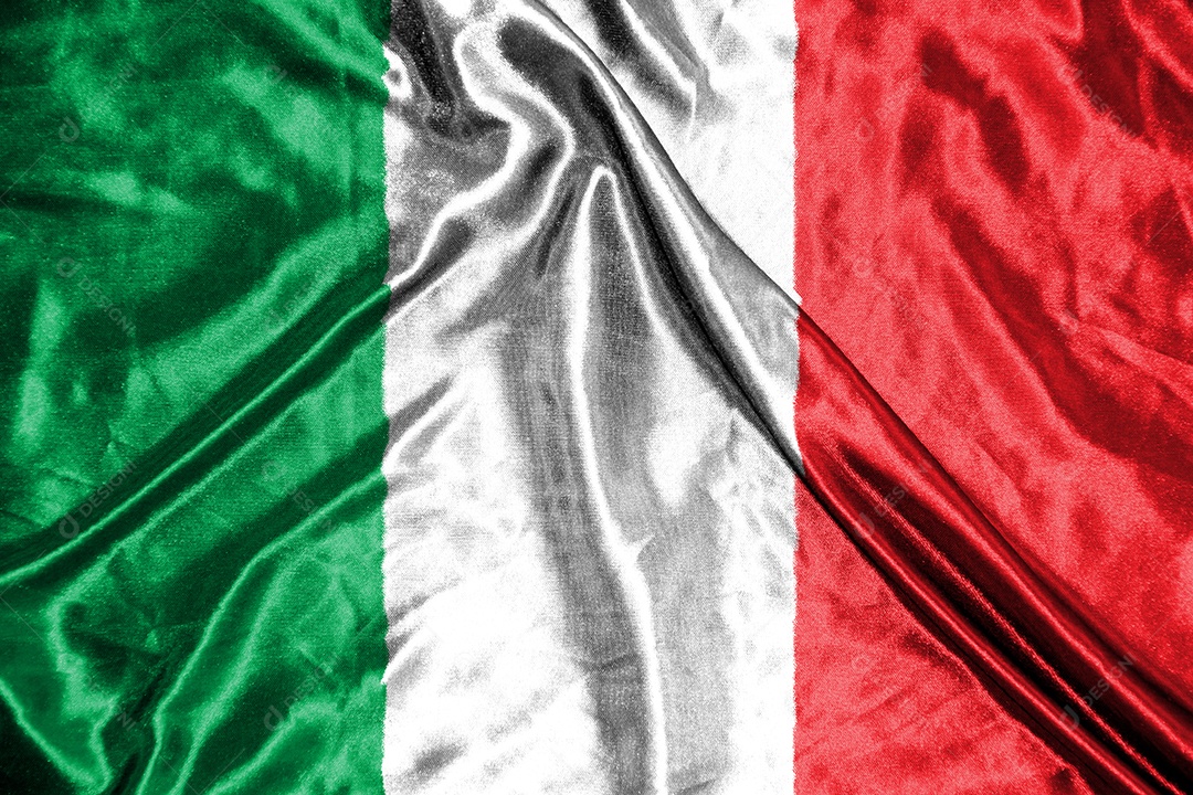 bandeira italiana de pano bandeira de cetim tecido acenando textura da bandeira