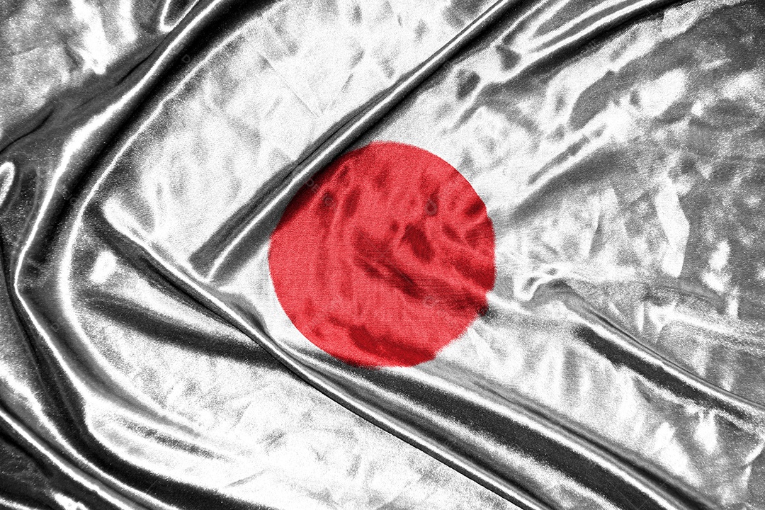 bandeira de pano do japão bandeira de cetim tecido acenando textura da bandeira