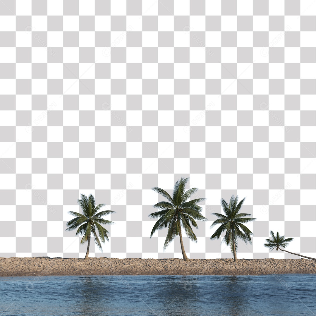 Árvore de Folha Verde Coqueiro Planta Praia PNG Transparente