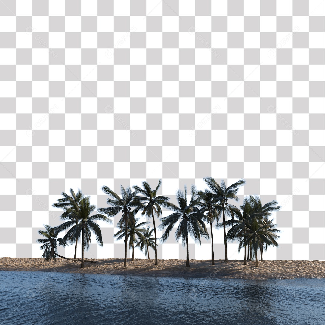 Árvore de Folha Verde Coqueiro Planta Praia PNG Transparente