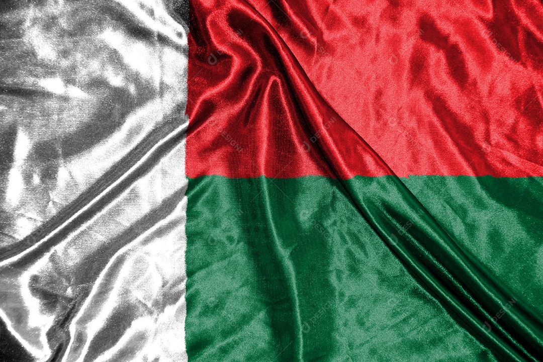bandeira de pano de madagascar bandeira de cetim tecido acenando textura da bandeira