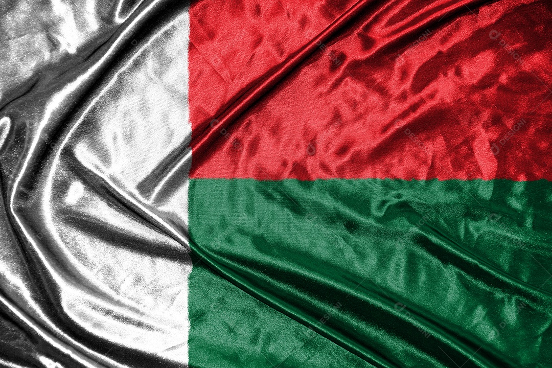 bandeira de pano de madagascar bandeira de cetim tecido acenando textura da bandeira