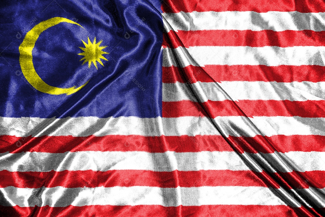 cloth flag of malaysia fabric satin flag waving flag texture