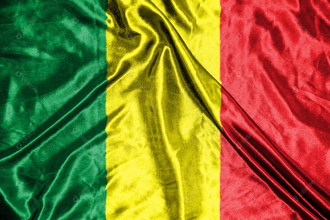 bandeira de pano mali bandeira de cetim tecido acenando textura da bandeira