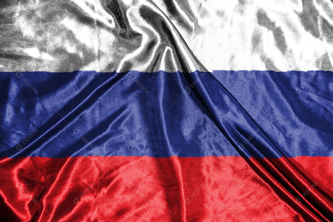 bandeira de pano da rússia bandeira de cetim tecido acenando textura da bandeira