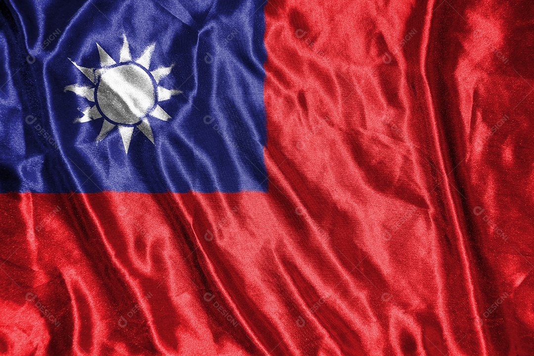 bandeira de pano de taiwan bandeira de cetim tecido acenando textura da bandeira