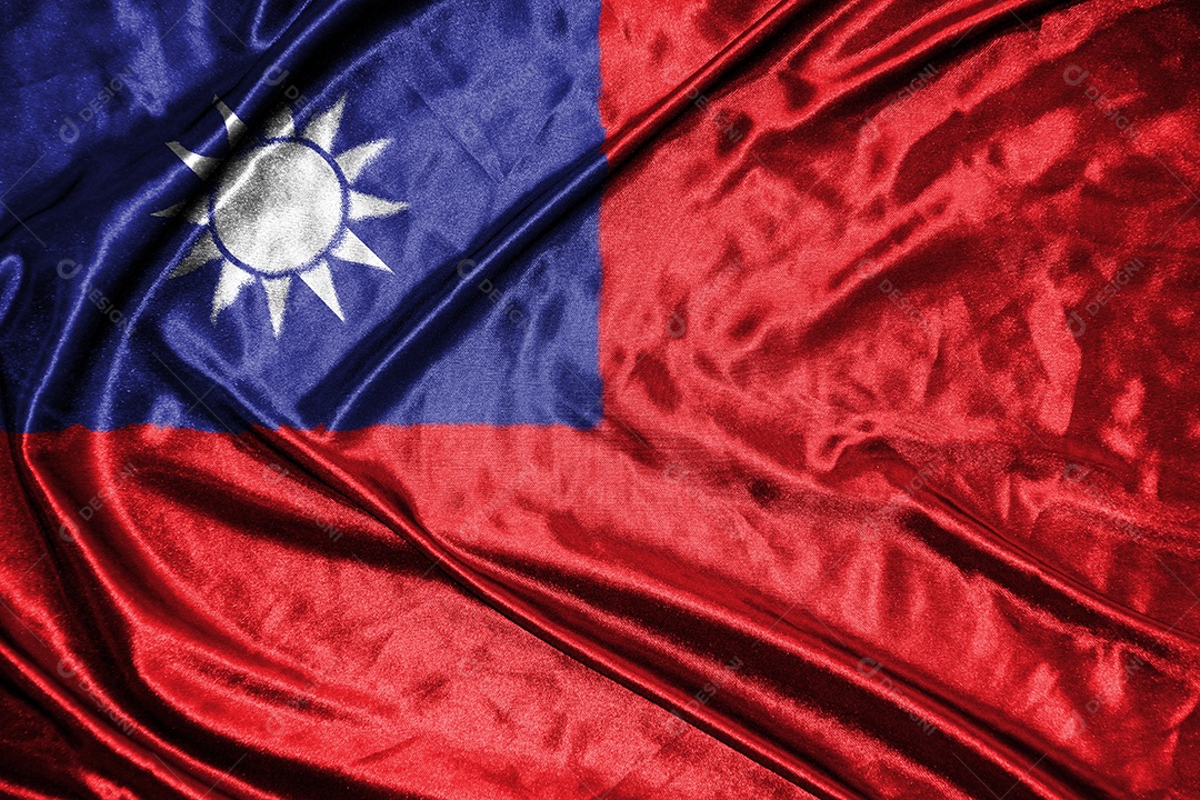 bandeira de pano de taiwan bandeira de cetim tecido acenando textura da bandeira