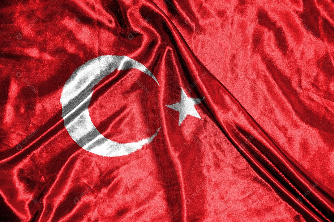 bandeira de pano tukey Bandeira de cetim Tecido ondulado Textura da bandeira