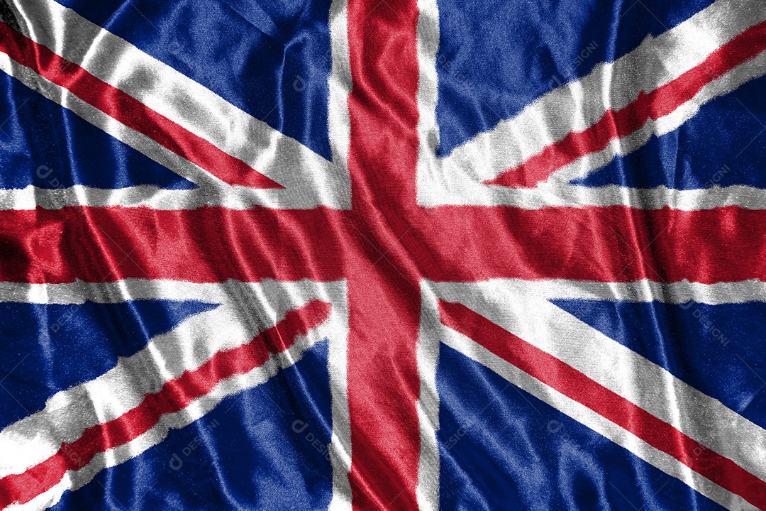 bandeira de pano do reino unido bandeira de cetim tecido acenando textura da bandeira