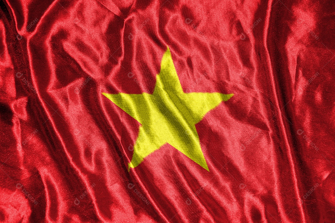 bandeira de pano do vietnã da américa bandeira de cetim acenando tecido textura da bandeira