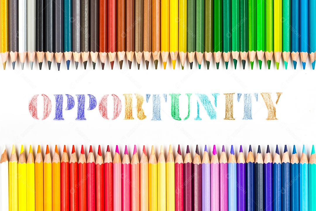 Varas de madeira multicoloridas Lápis de colorir de madeira no fundo branco